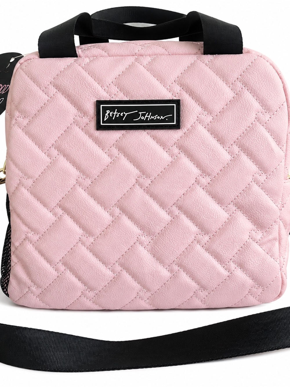 🌸Betsey Johnson Large Quilted Insulated Lunch Tote – Pink🎀